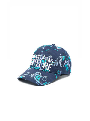 VERSACE JEANS COUTURE Logo-print Cap in Navy Blue